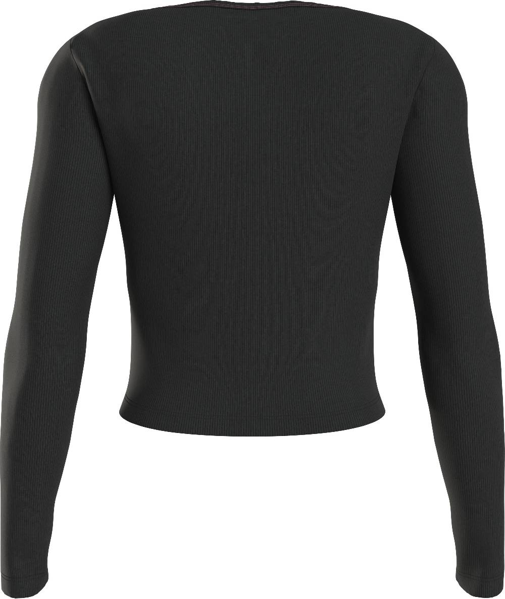 CALVIN KLEIN  Maglietta a Maniche Lunghe Nera Calvin Klein da Donna Offerte