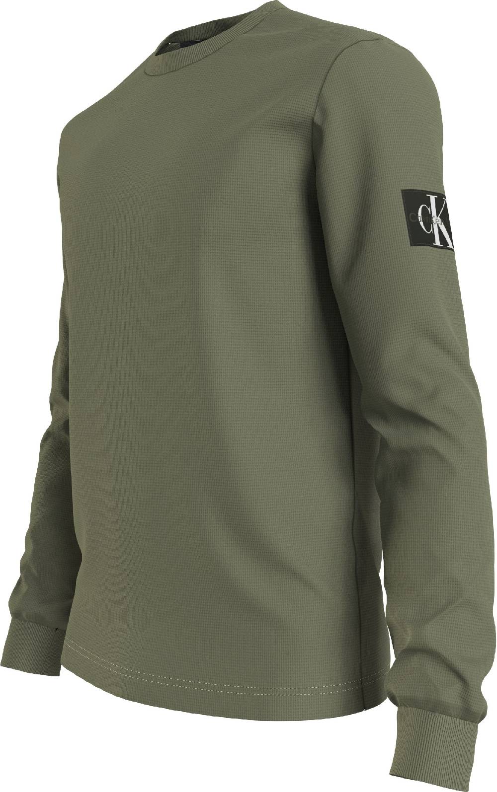 CALVIN KLEIN  Felpa di Cotone Verde Calvin Klein - Abbigliamento Casual Uomo Vendita Calda