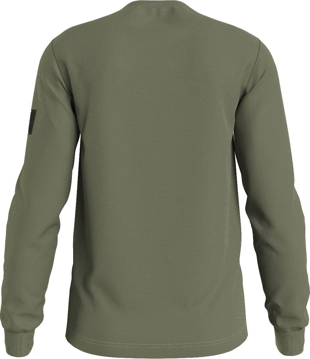 CALVIN KLEIN  Felpa di Cotone Verde Calvin Klein - Abbigliamento Casual Uomo Vendita Calda