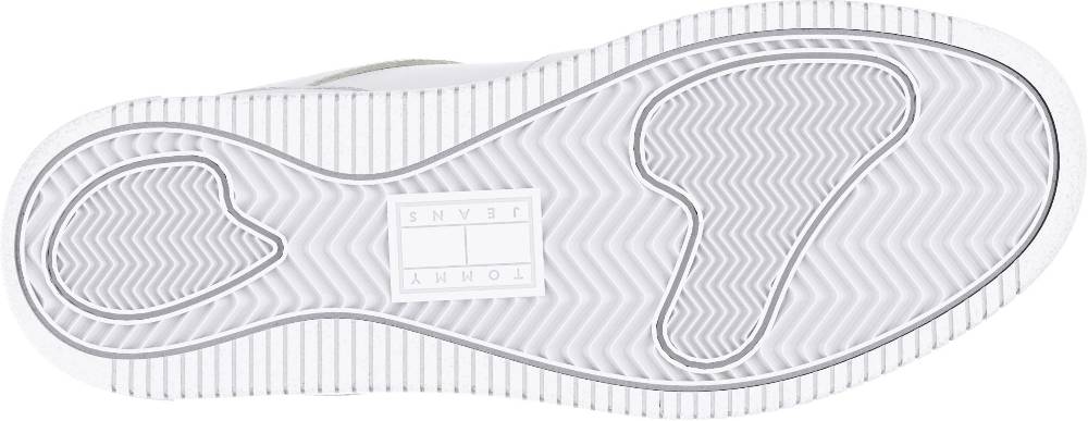 TOMMY JEANS  Sneakers da Basket Retrò in Pelle da Uomo Tommy Jeans - Bianche Offerta esclusiva