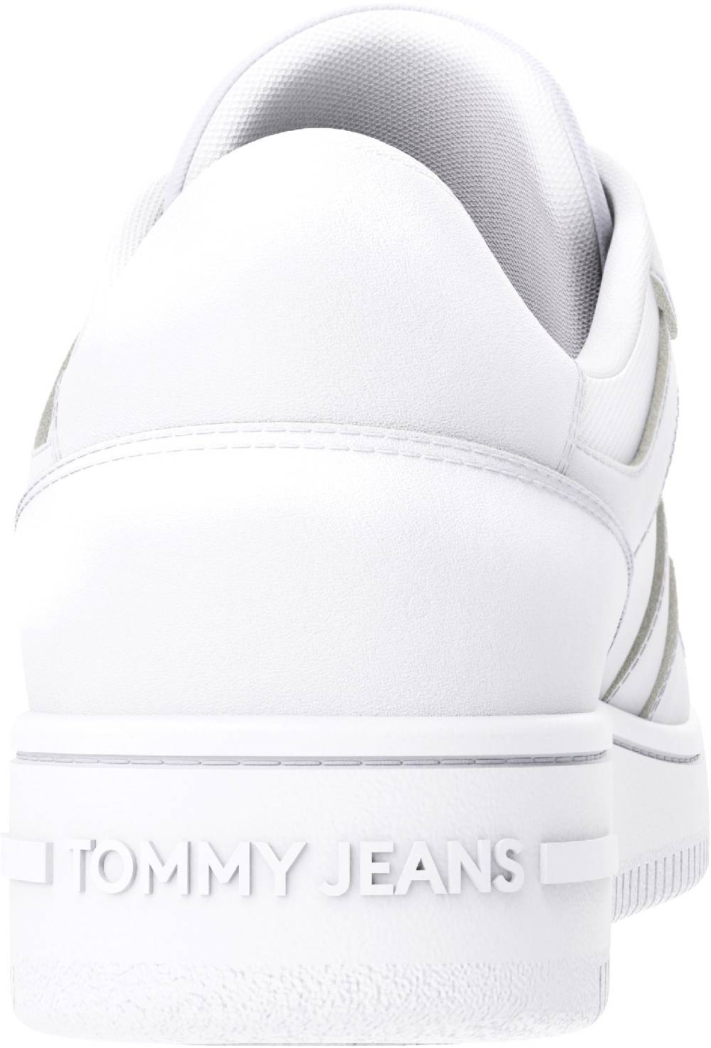 TOMMY JEANS  Sneakers da Basket Retrò in Pelle da Uomo Tommy Jeans - Bianche Offerta esclusiva