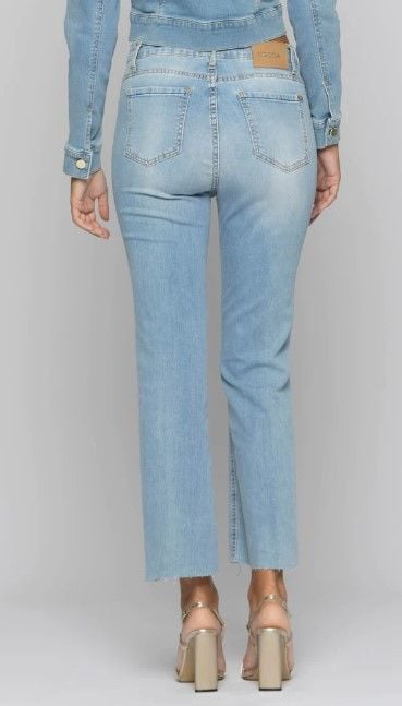 KOCCA  Jeans Donna Blu a Gamba Dritta in Cotone Elasticizzato KOCCA Offerta Pasqua