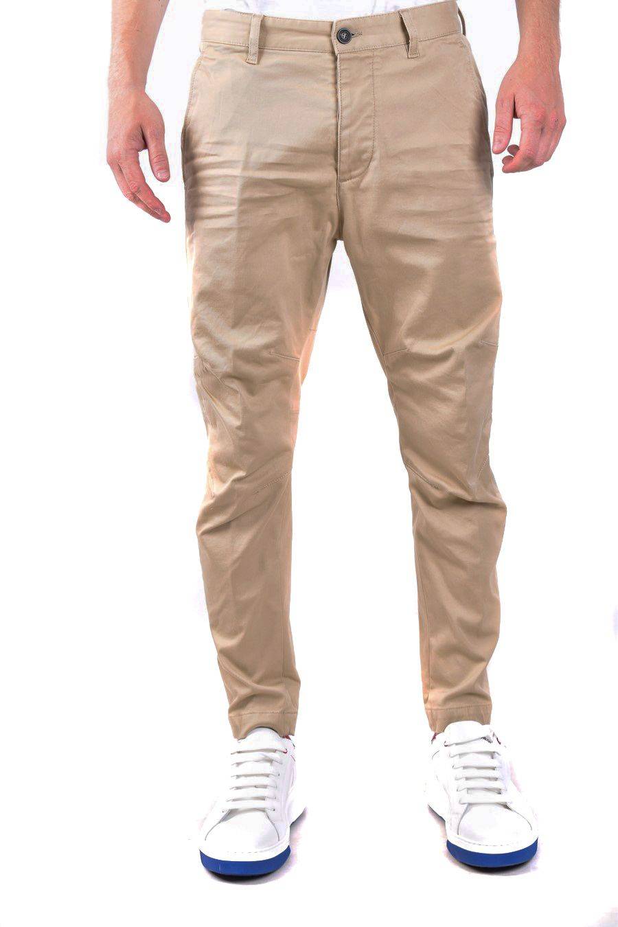 DSQUARED2  Pantaloni Uomo Cotone DSQUARED2 Color Sabbia del Deserto Offerta Giorno del Papà