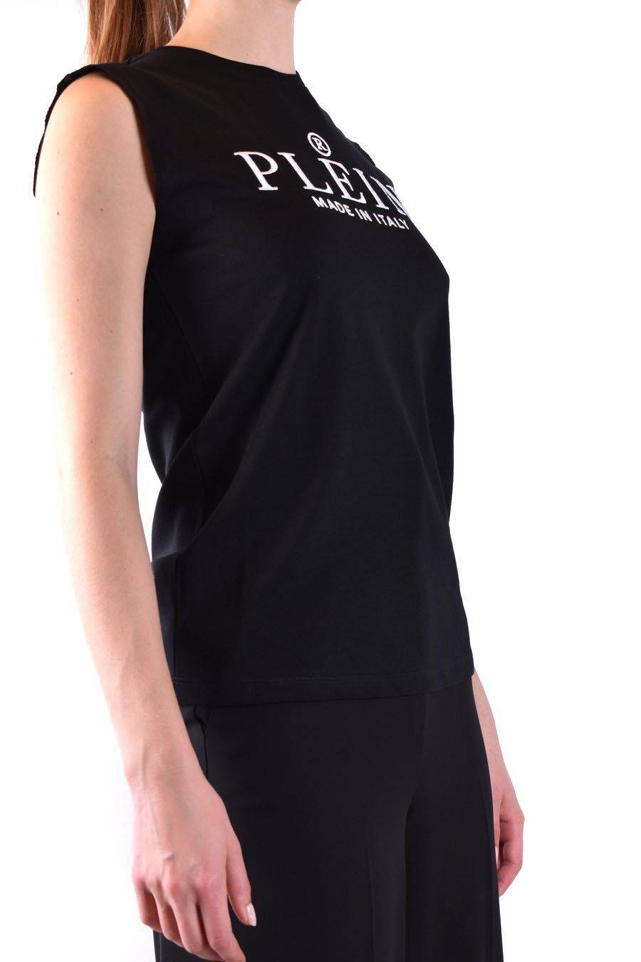 PHILIPP PLEIN  Elegante Top Nero in Cotone Philipp Plein per Donna Smaltimento dello stoccaggio