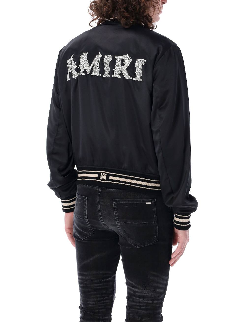 AMIRI  Giacca Bomber Nera MA Logo da Uomo AMIRI Offerta migliore