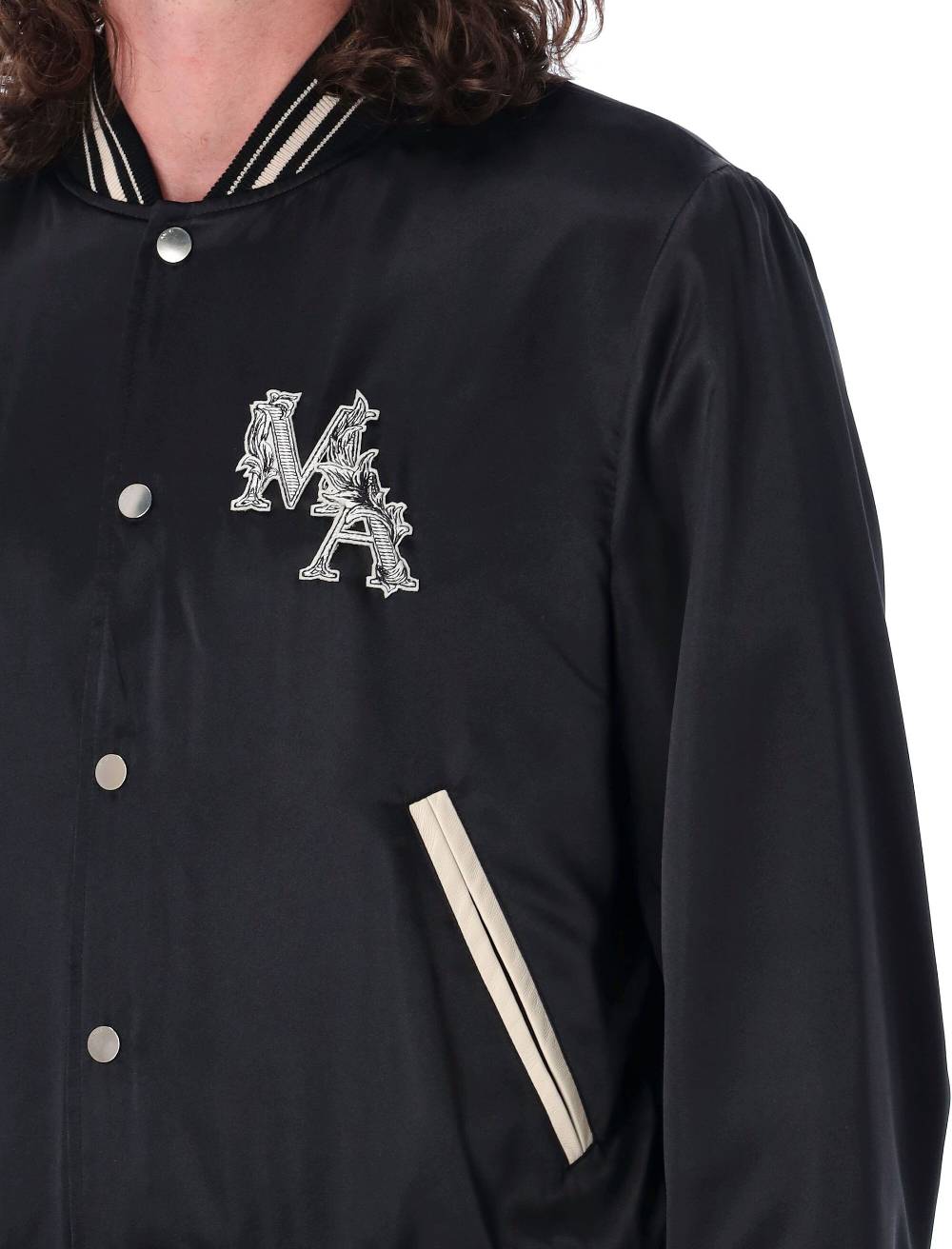 AMIRI  Giacca Bomber Nera MA Logo da Uomo AMIRI Offerta migliore