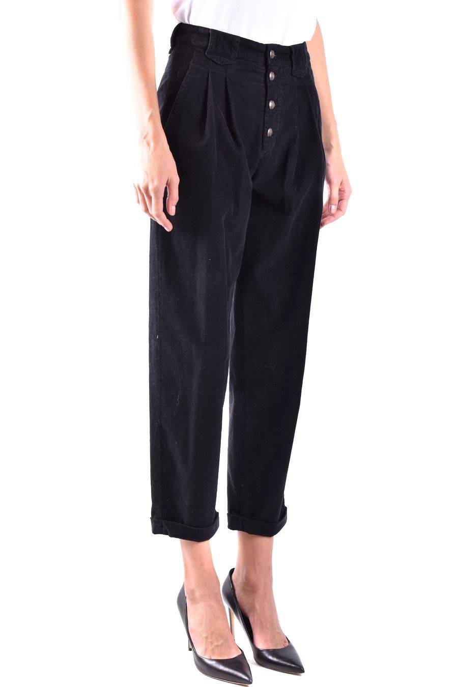 DONDUP  Pantaloni Neri in Cotone Stretch DONDUP da Donna Latest fashion