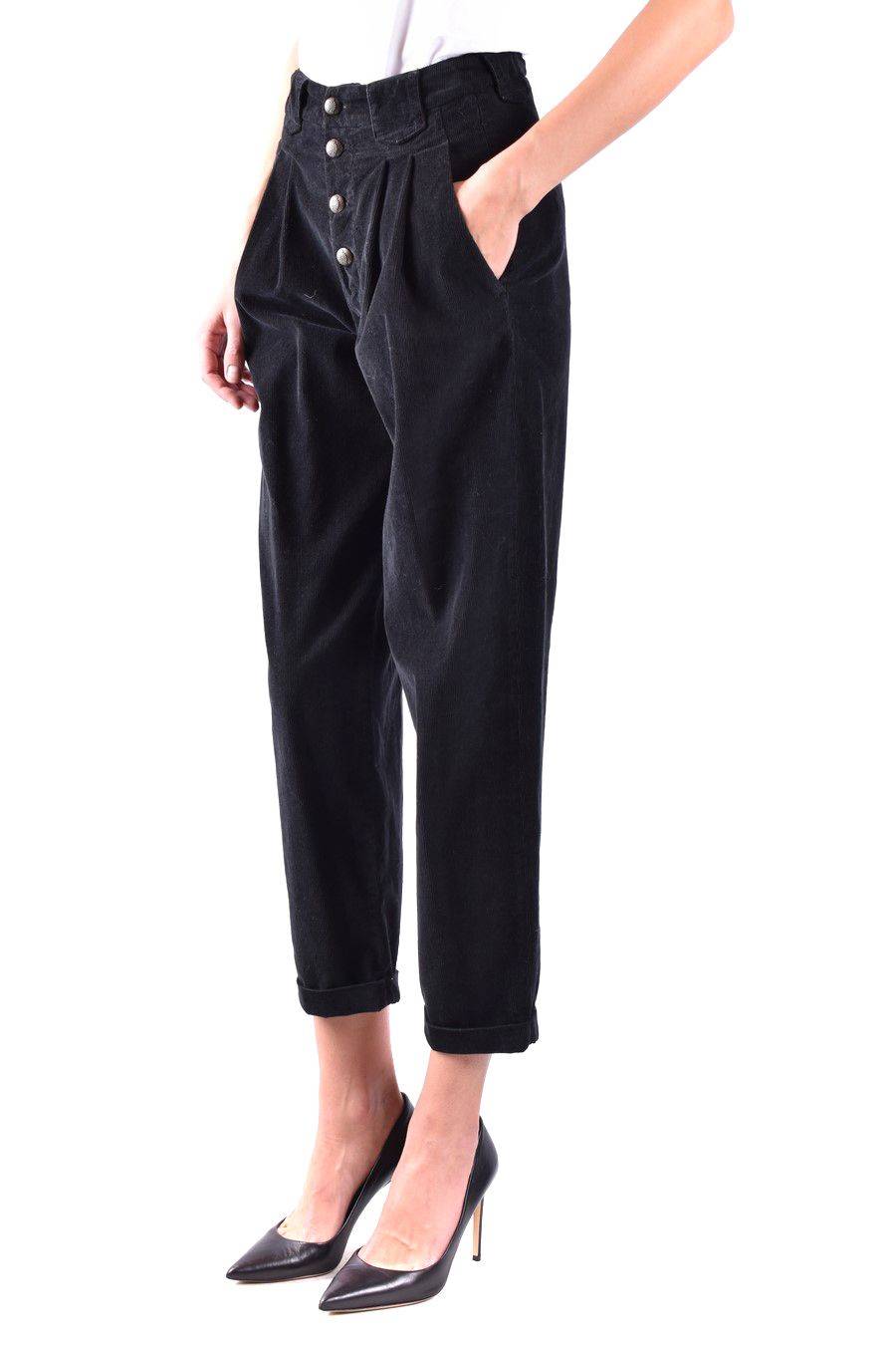 DONDUP  Pantaloni Neri in Cotone Stretch DONDUP da Donna Latest fashion