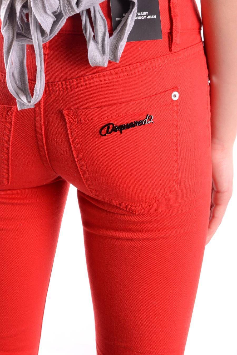 DSQUARED2  Jeans Rossi Skinny DSQUARED2 da Donna - Elasticizzati Comodi Comprane uno, ottenene uno gratis