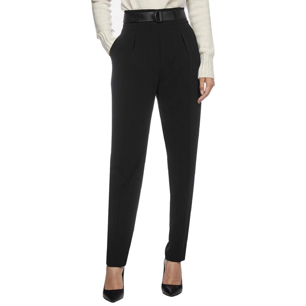 MAX MARA STUDIO  Pantaloni Eleganti Neri a Vita Alta Max Mara Studio per Donna Offerte giornaliere