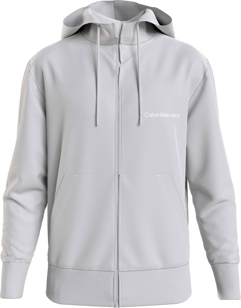 CALVIN KLEIN  Felpa con Cappuccio Grigia Calvin Klein in Cotone Uomo Ritorno libero