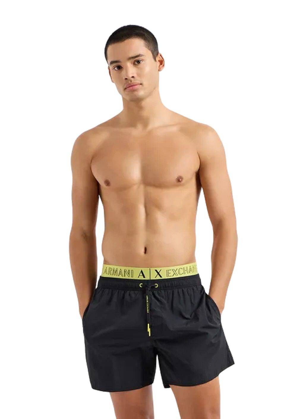 ARMANI EXCHANGE  Costume da Bagno Nero Uomo Armani Exchange - 100% Poliammide Rilascio limitato
