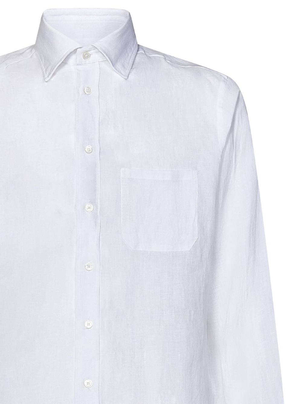SEASE  Camicia di Lino Bianca Classica Uomo SEASE Promozione temporanea