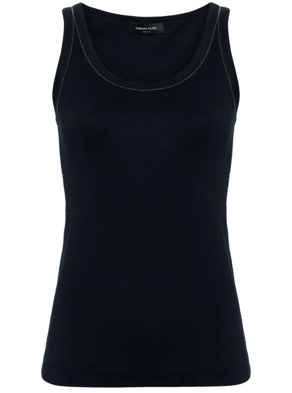 FABIANA FILIPPI  Top da Donna Nero in Cotone e Elastan Fabiana Filippi 50% di sconto con spedizione gratuita