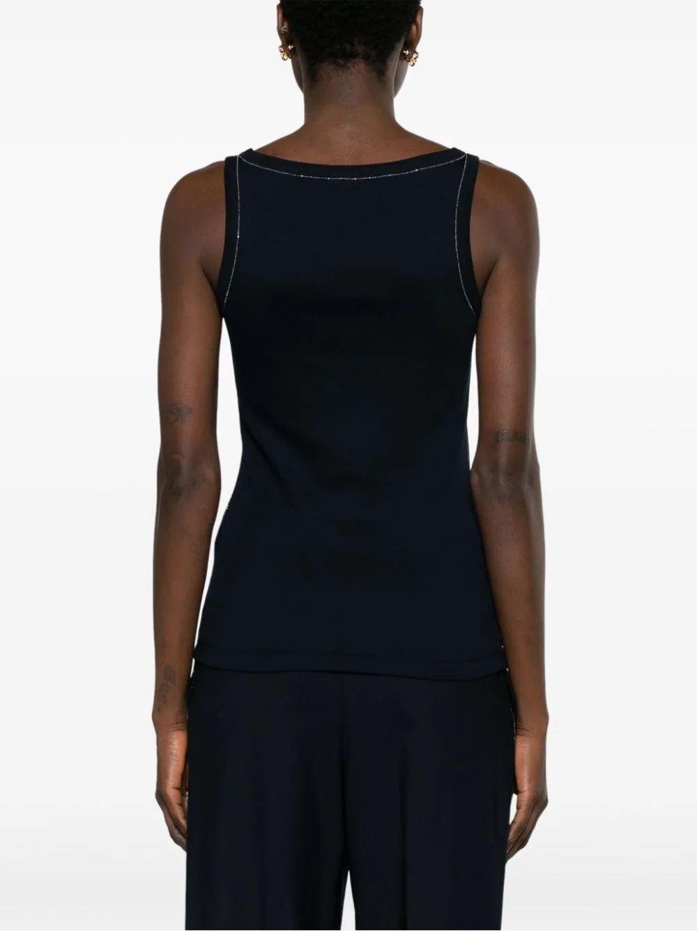 FABIANA FILIPPI  Top da Donna Nero in Cotone e Elastan Fabiana Filippi 50% di sconto con spedizione gratuita