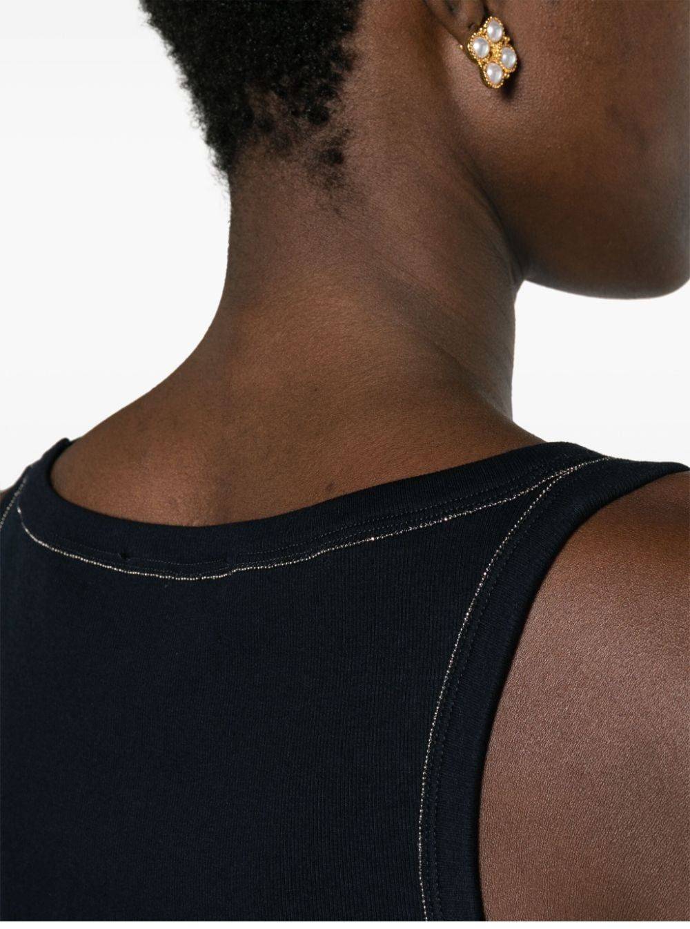 FABIANA FILIPPI  Top da Donna Nero in Cotone e Elastan Fabiana Filippi 50% di sconto con spedizione gratuita