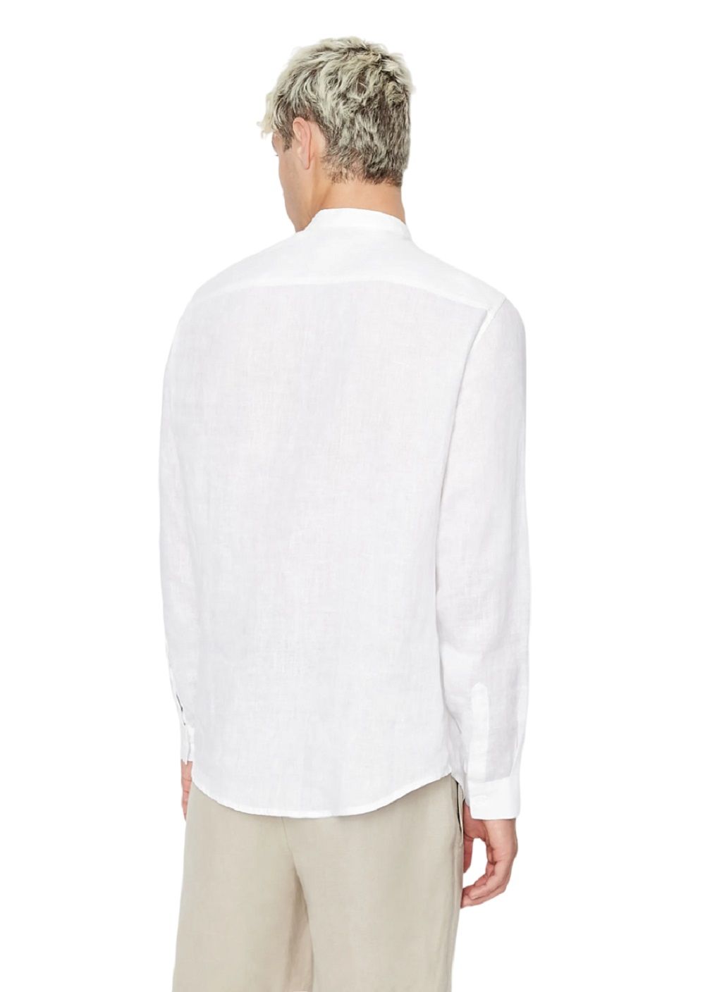 ARMANI EXCHANGE  Camicia di Lino Bianca Uomo Armani Exchange Trasporto libero internazionale