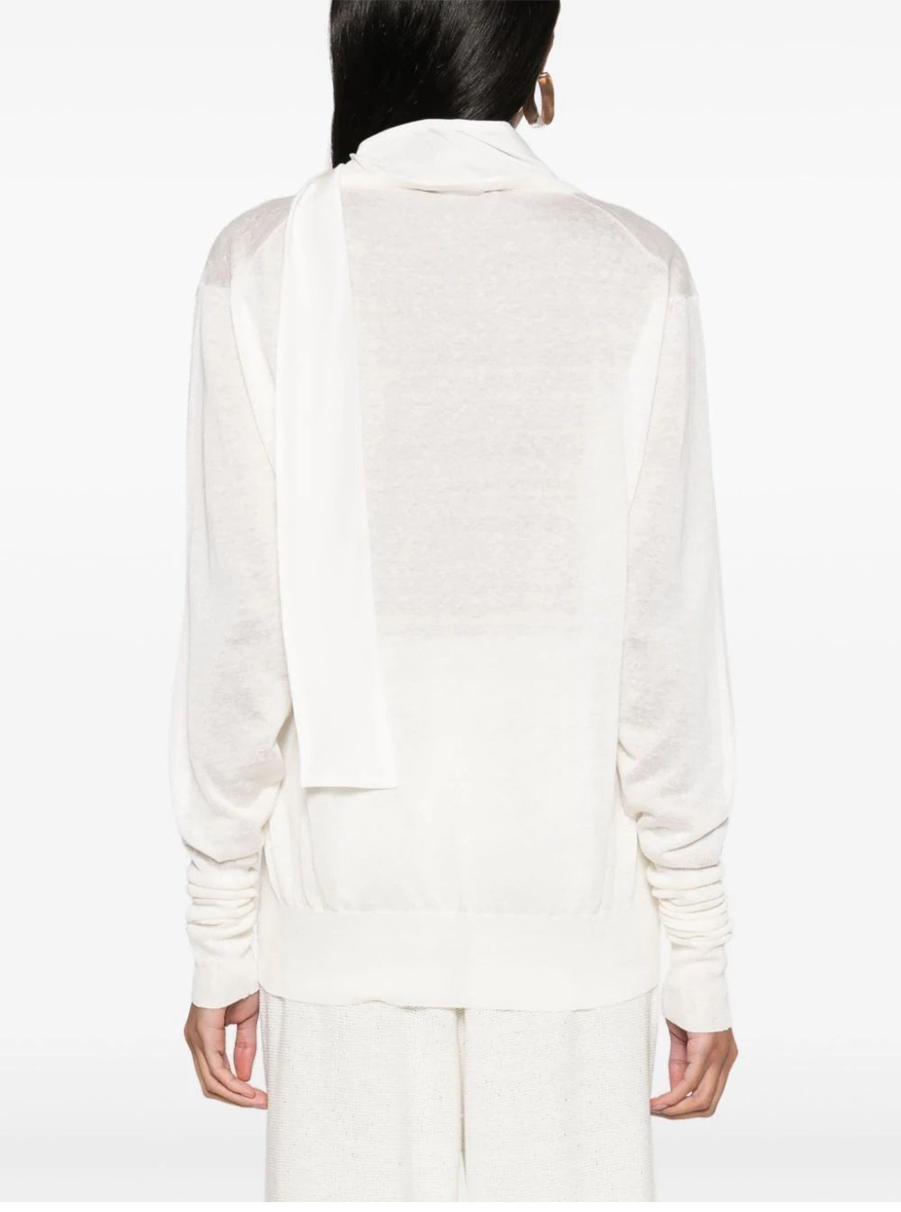 FABIANA FILIPPI  Top in Maglia Bianco Fabiana Filippi 60% Lino 40% Seta Officina