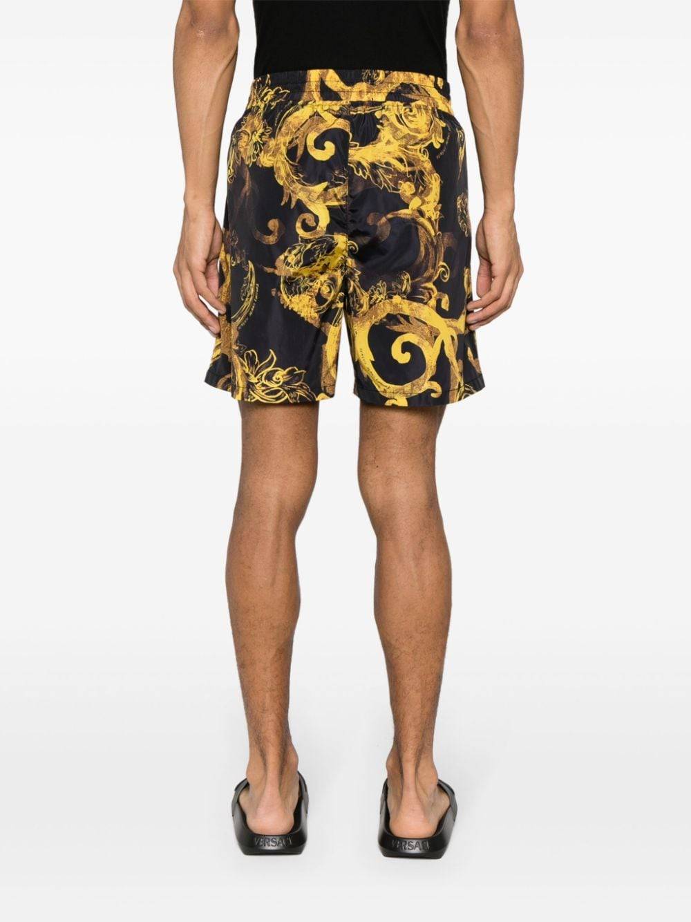 VERSACE JEANS COUTURE  Shorts Neri Uomo Versace Jeans Couture In Linea