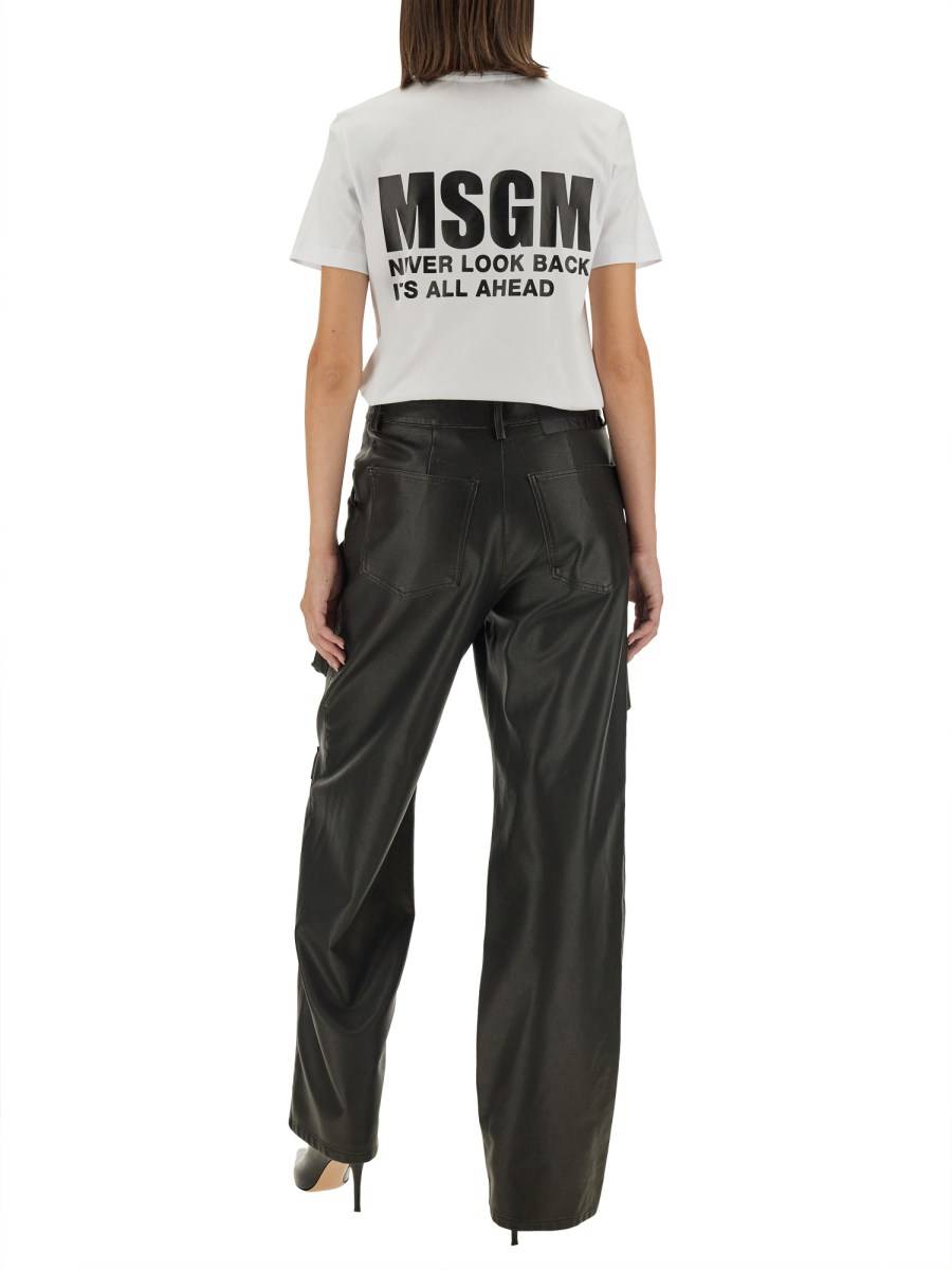 MSGM T-SHIRT CON LOGO Smaltimento dello stoccaggio
