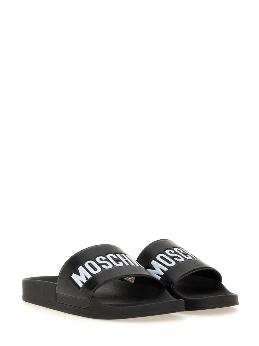 MOSCHINO SANDALO SLIDE CON LOGO In Vendita