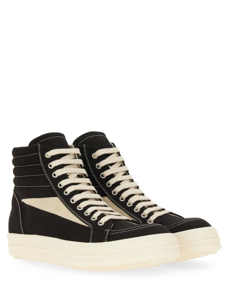 RICK OWENS DRKSHDW SNEAKER VINTAGE HIGH IN DENIM DI COTONE Nuova