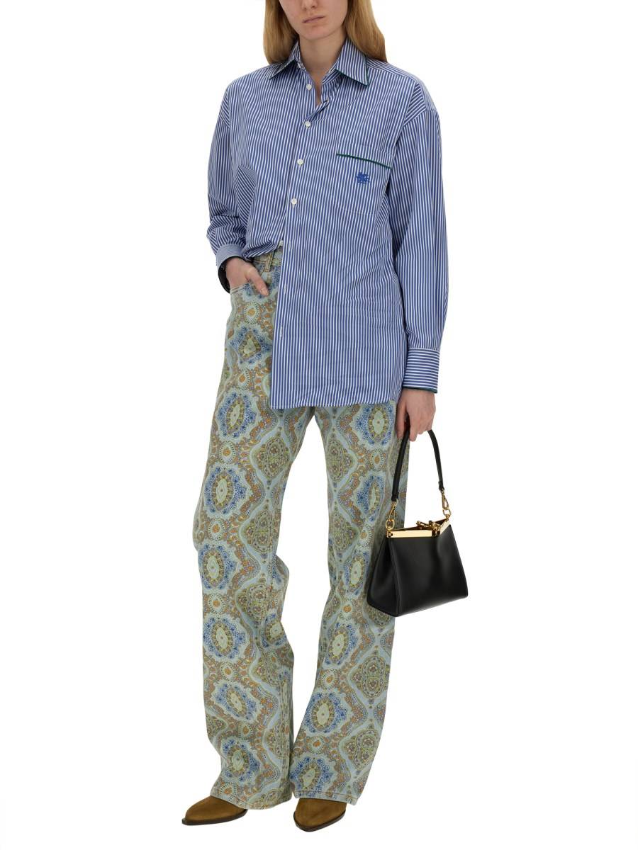 ETRO JEANS CON STAMPA PAISLEY IN DENIM DI COTONE Convenienza