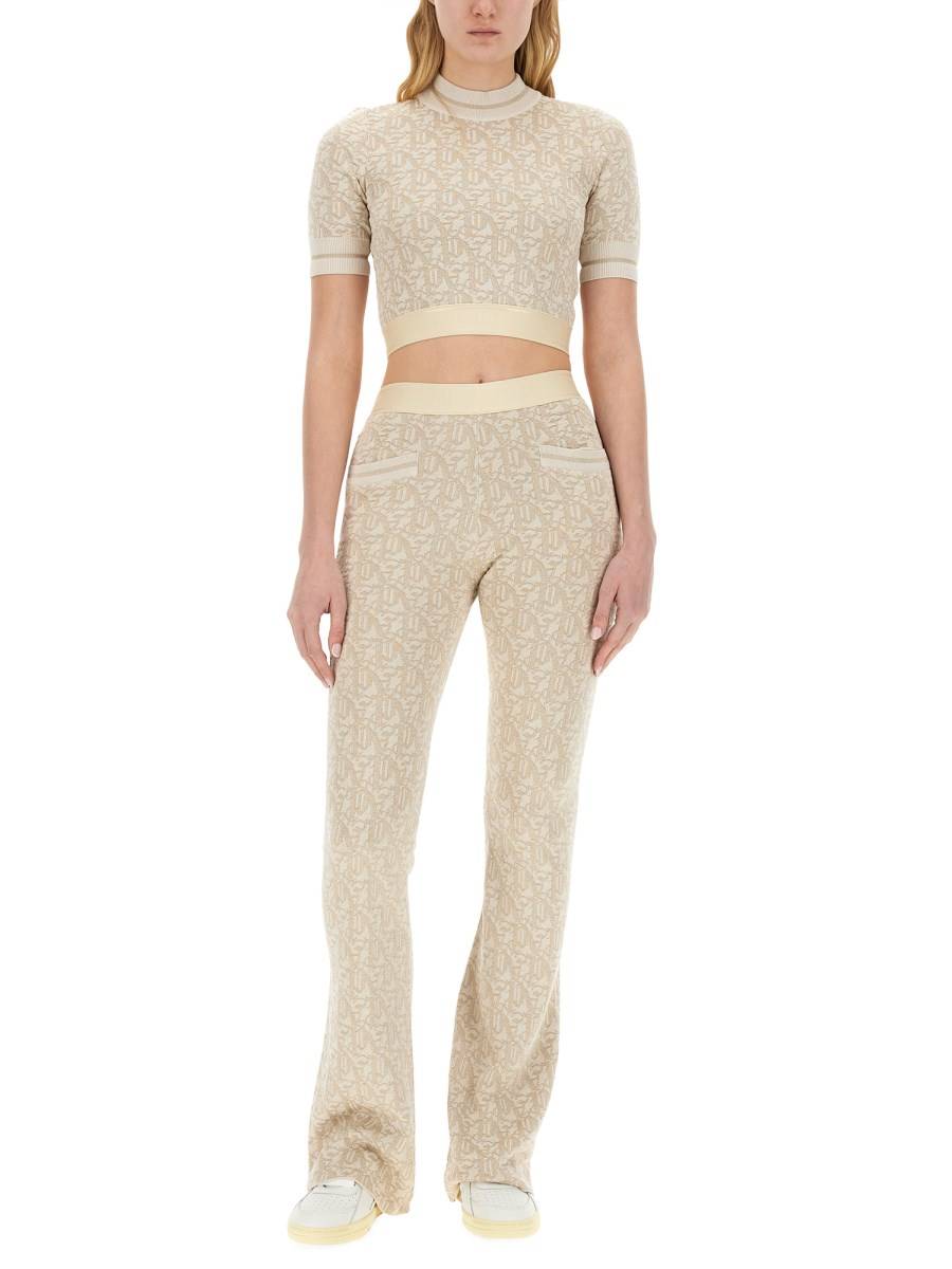 PALM ANGELS MAGLIA MONOGRAM IN VISCOSA Vendite Flash