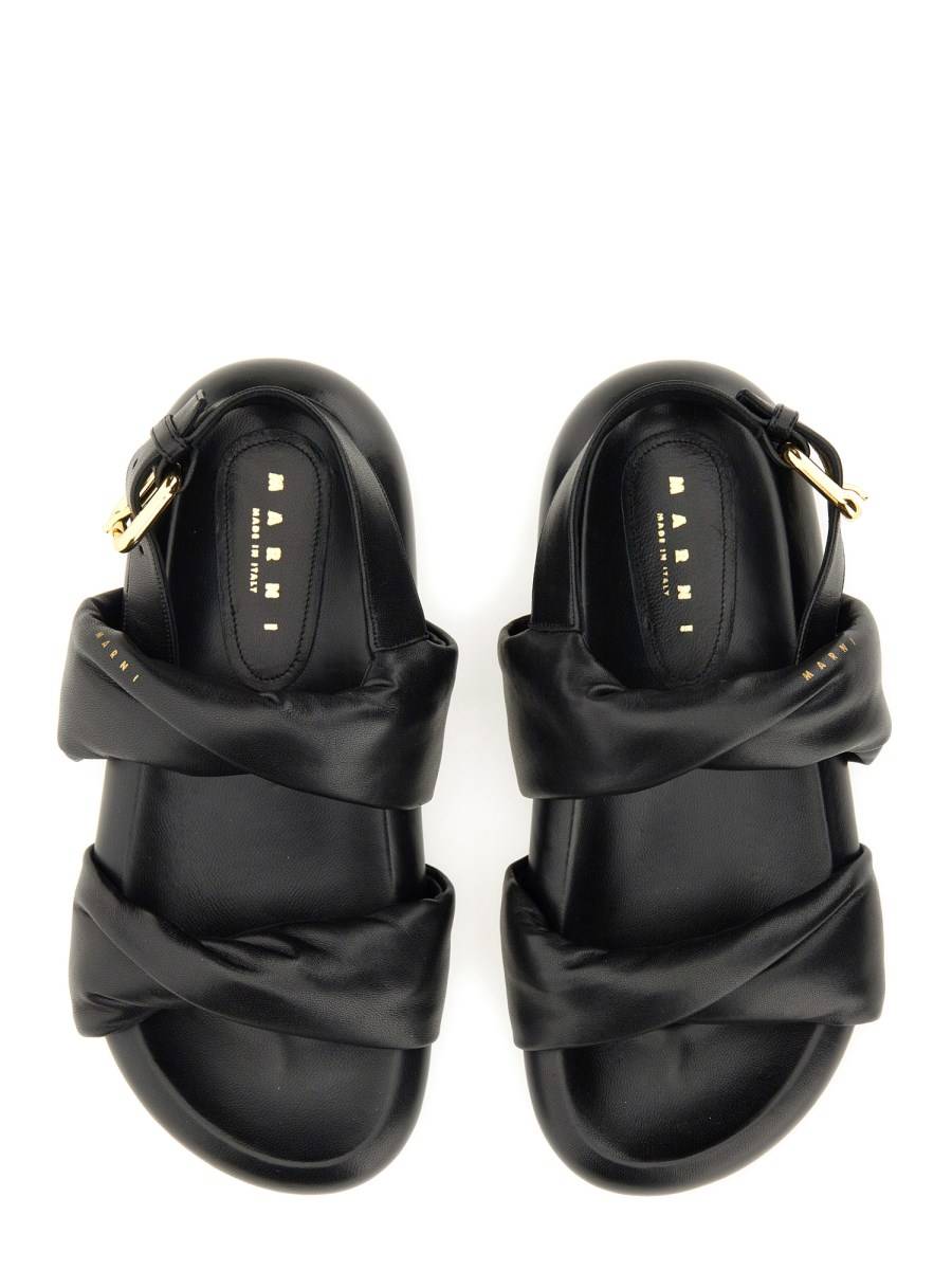 MARNI SANDALO IN PELLE Sostegno trimestrale
