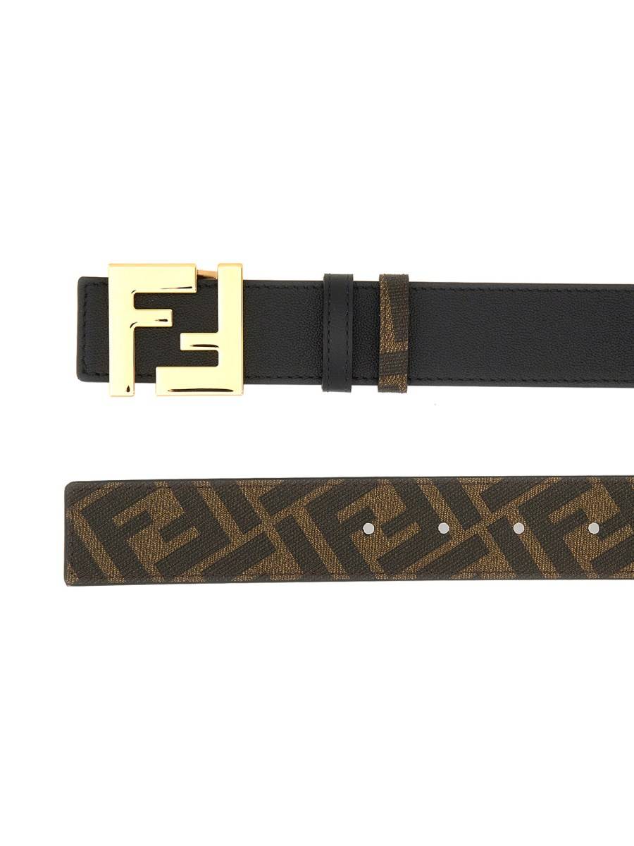 FENDI CINTURA IN PELLE REVERSIBILE CON LOGO Online