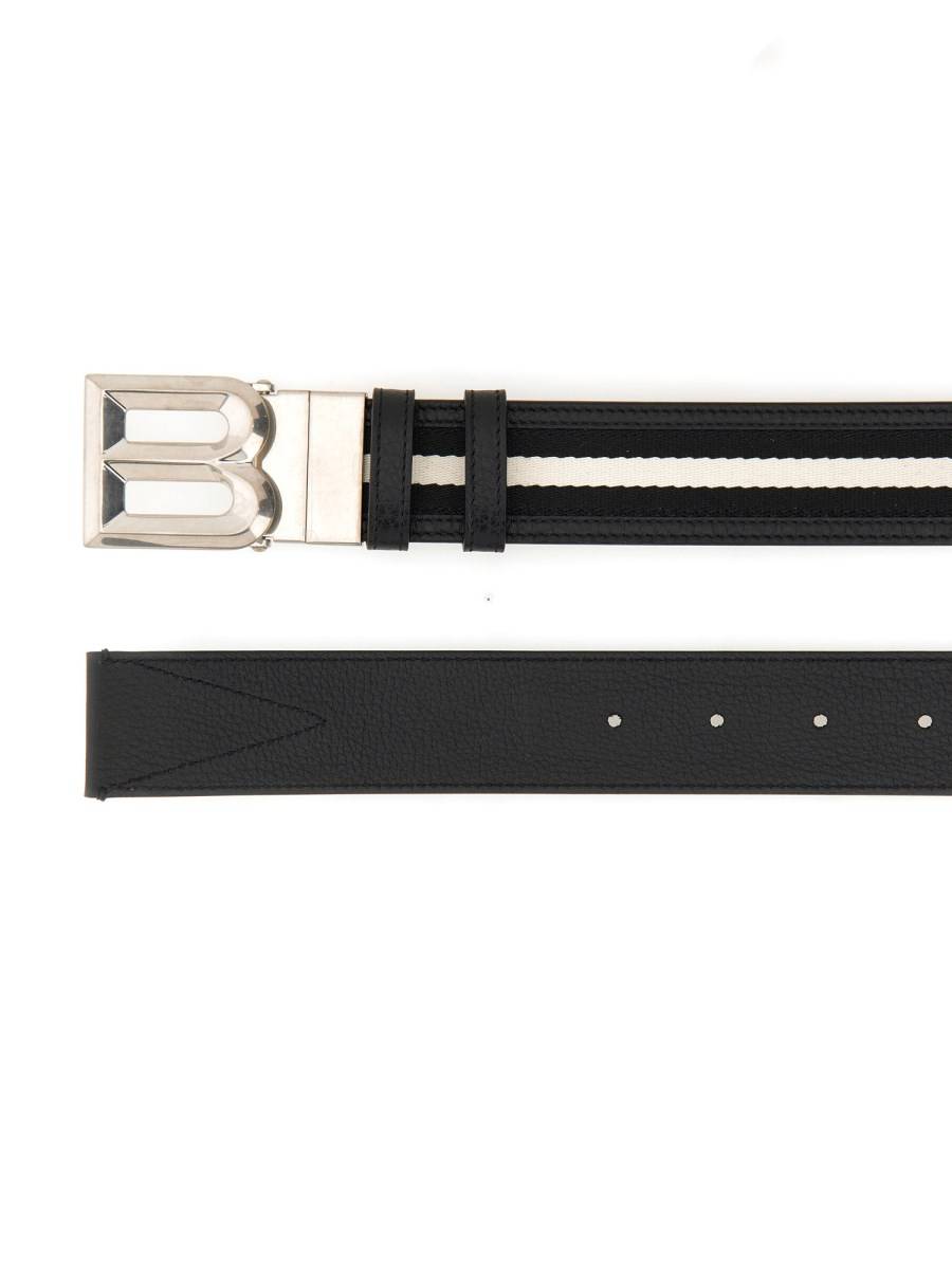 BALLY CINTURA B BOLD REVERSIBILE IN TESSUTO Vendita Calda
