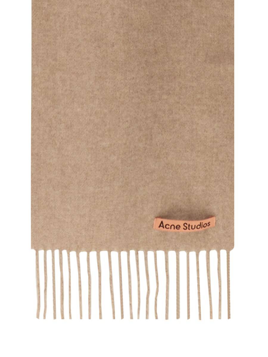 ACNE STUDIOS SCIARPA IN LANA CON LOGO Saldi Di Fabbrica