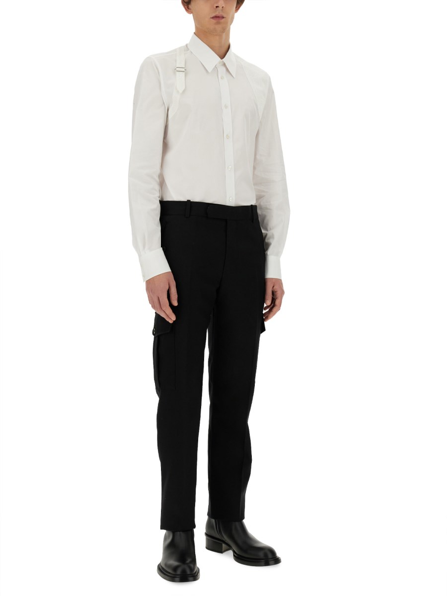 ALEXANDER McQUEEN PANTALONE MILITARY IN LANA Lightning offer