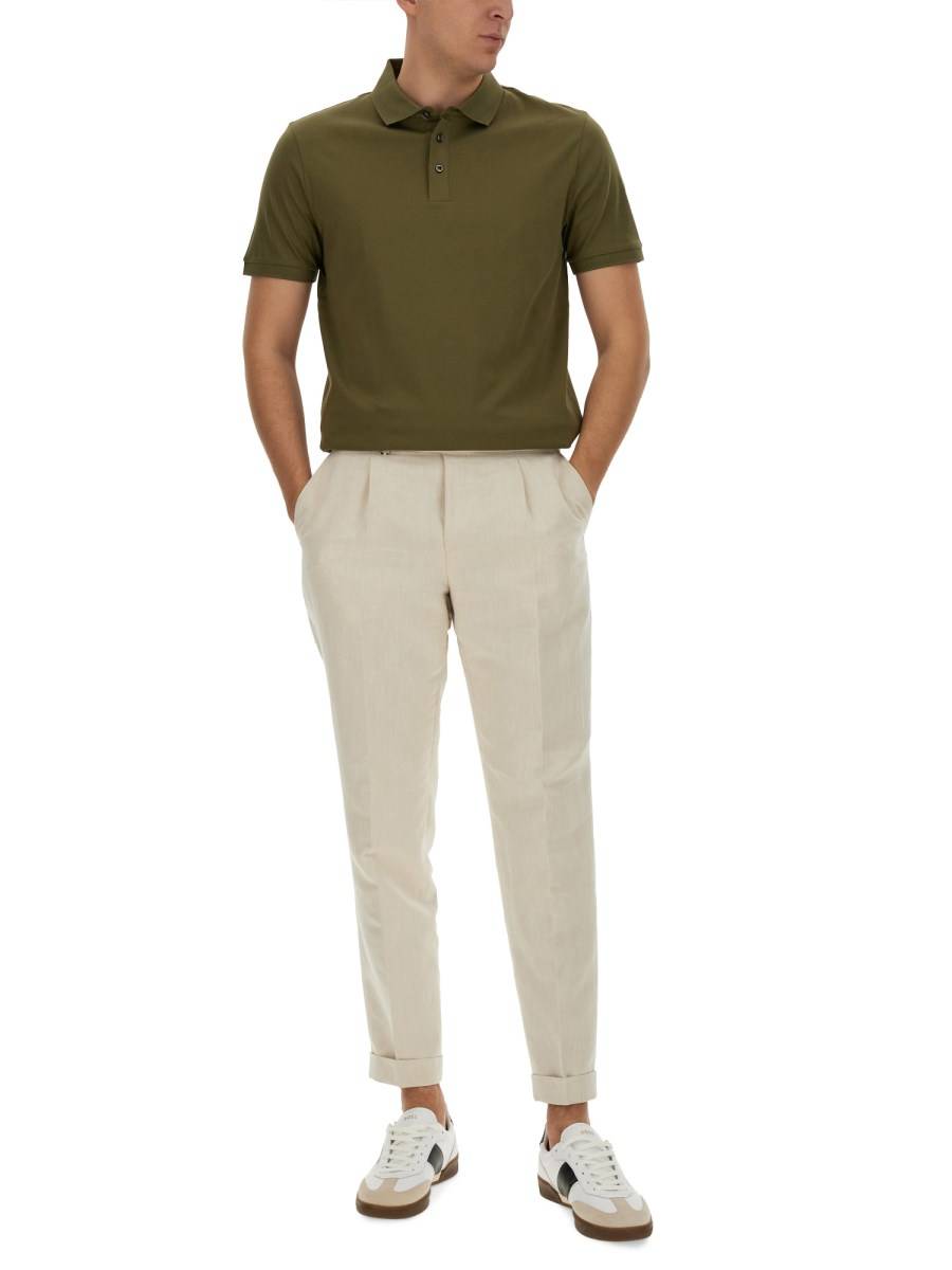 BOSS CAMEL POLO IN COTONE Consegna Veloce