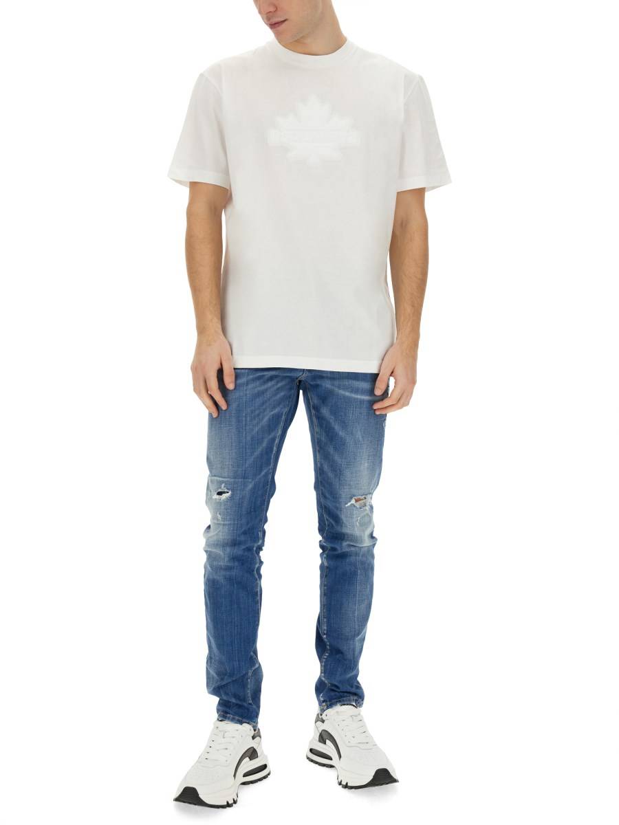 DSQUARED T-SHIRT IN COTONE CON LOGO Prezzo Ridotto