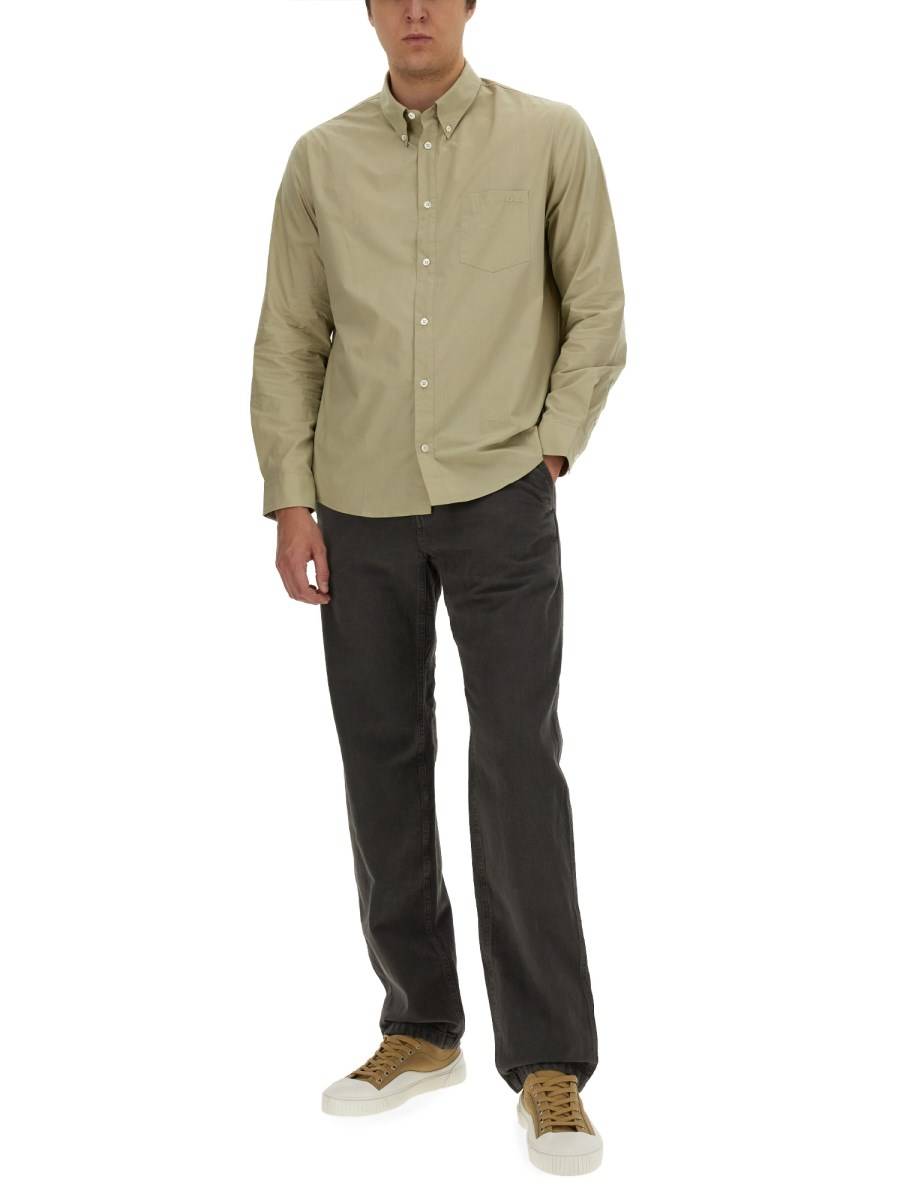 A.P.C. CAMICIA "EDOUARD" IN POPELINE DI COTONE Convenienza