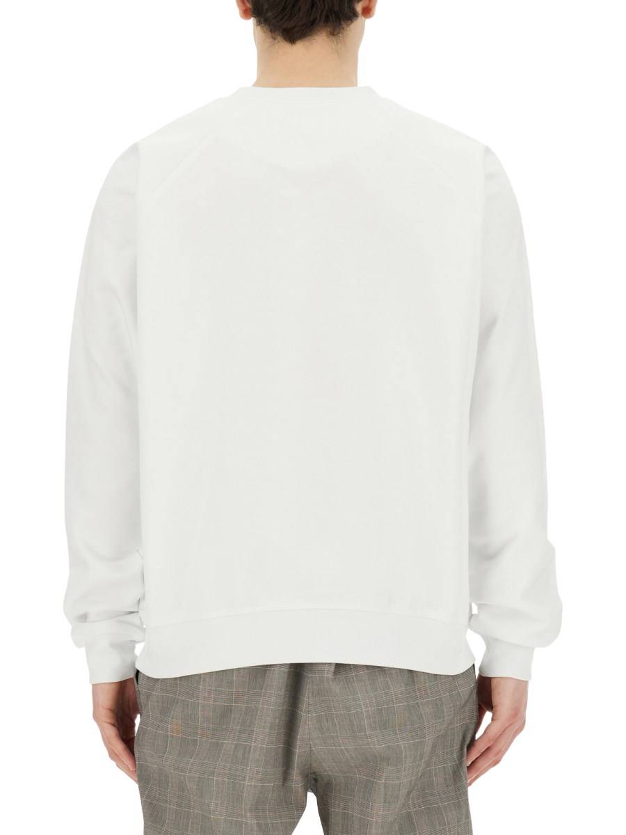 VIVIENNE WESTWOOD FELPA IN COTONE MANICA RAGALAN CON LOGO "TIME MACHINE" Saldi