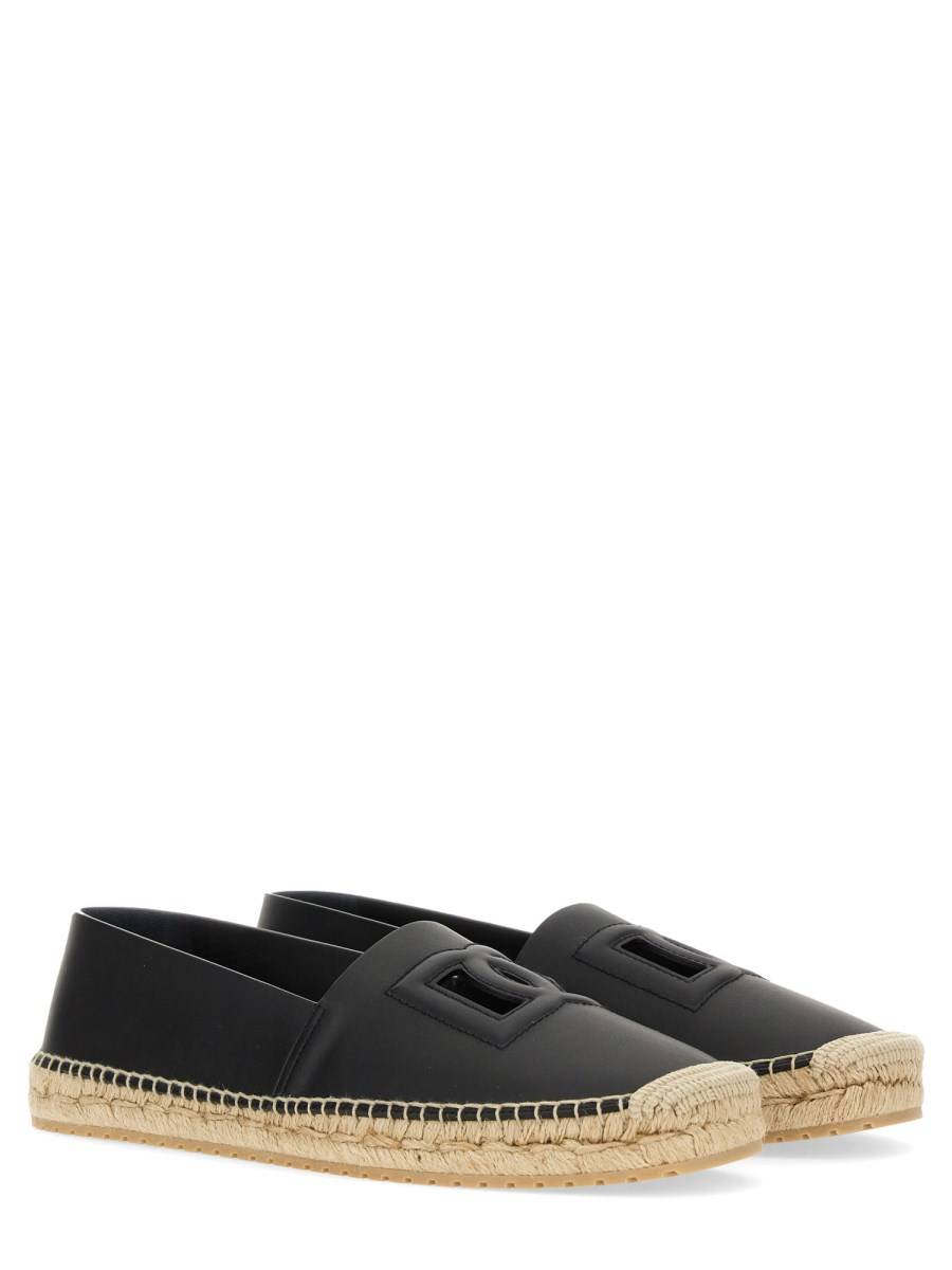 DOLCE & GABBANA ESPADRILLA IN PELLE CON LOGO Qualità