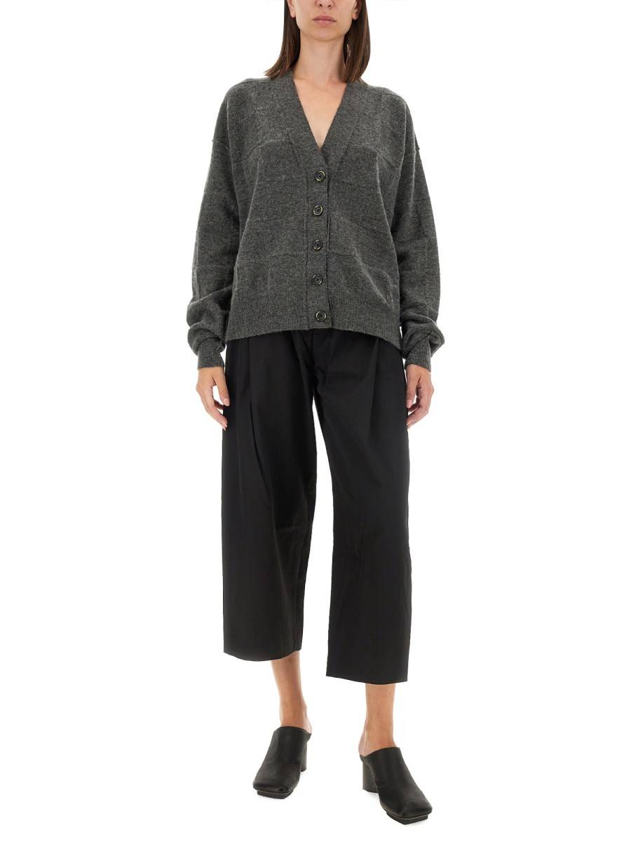 UMA WANG CARDIGAN IN MISTO LANA CON SCOLLO A V Moda