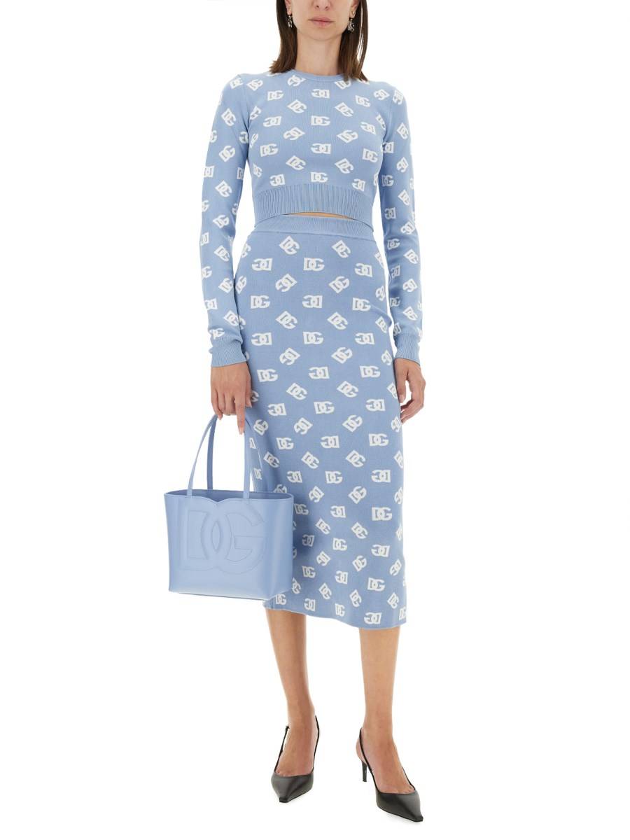 DOLCE & GABBANA MAGLIA CORTA IN VISCOSA JACQUARD Italy