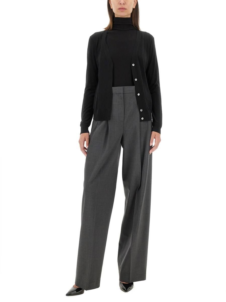 THEORY CARDIGAN IN LANA CON SCOLLO A V Vendita