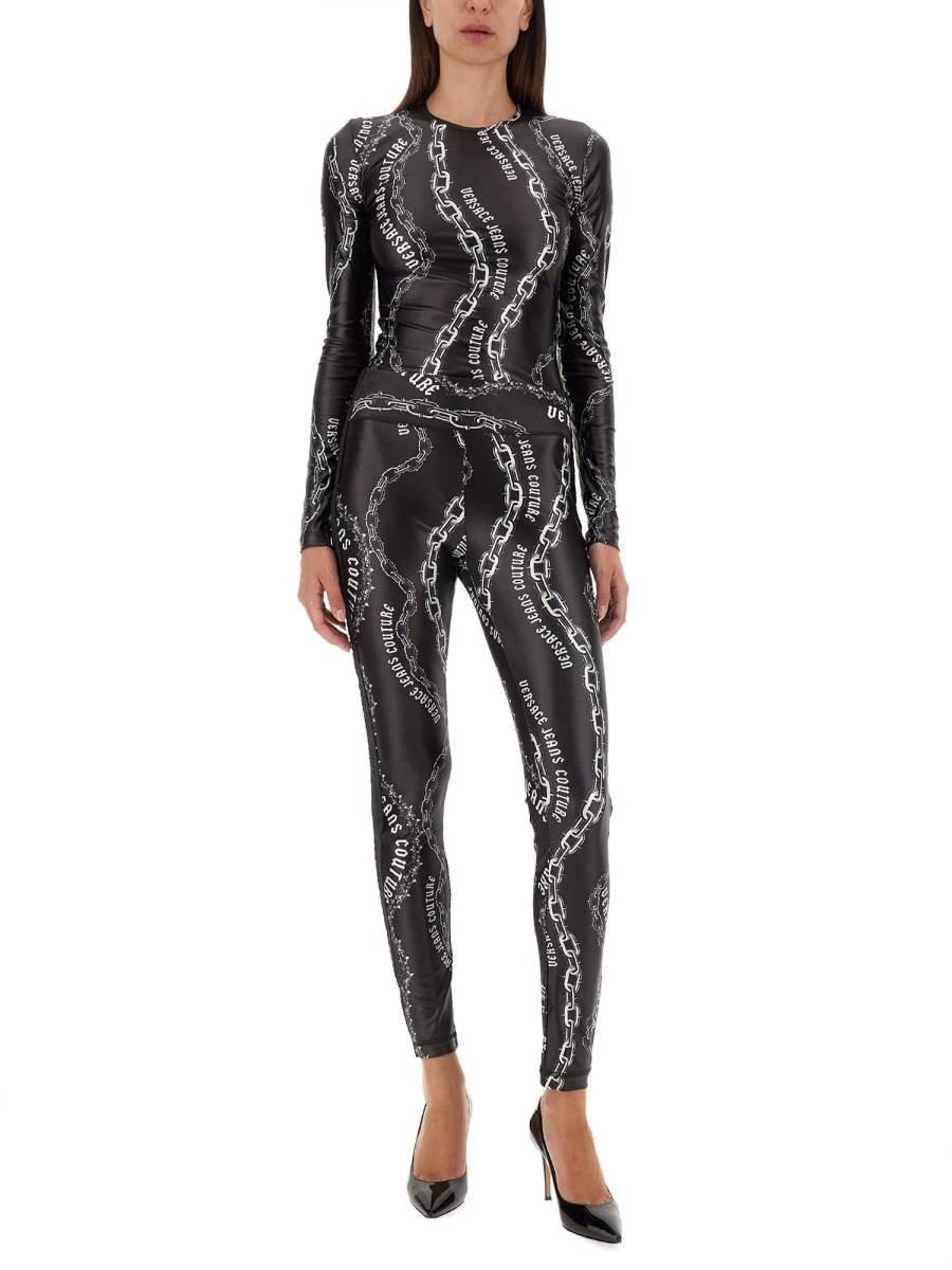 VERSACE JEANS COUTURE LEGGINGS CON LOGO Shopping Online