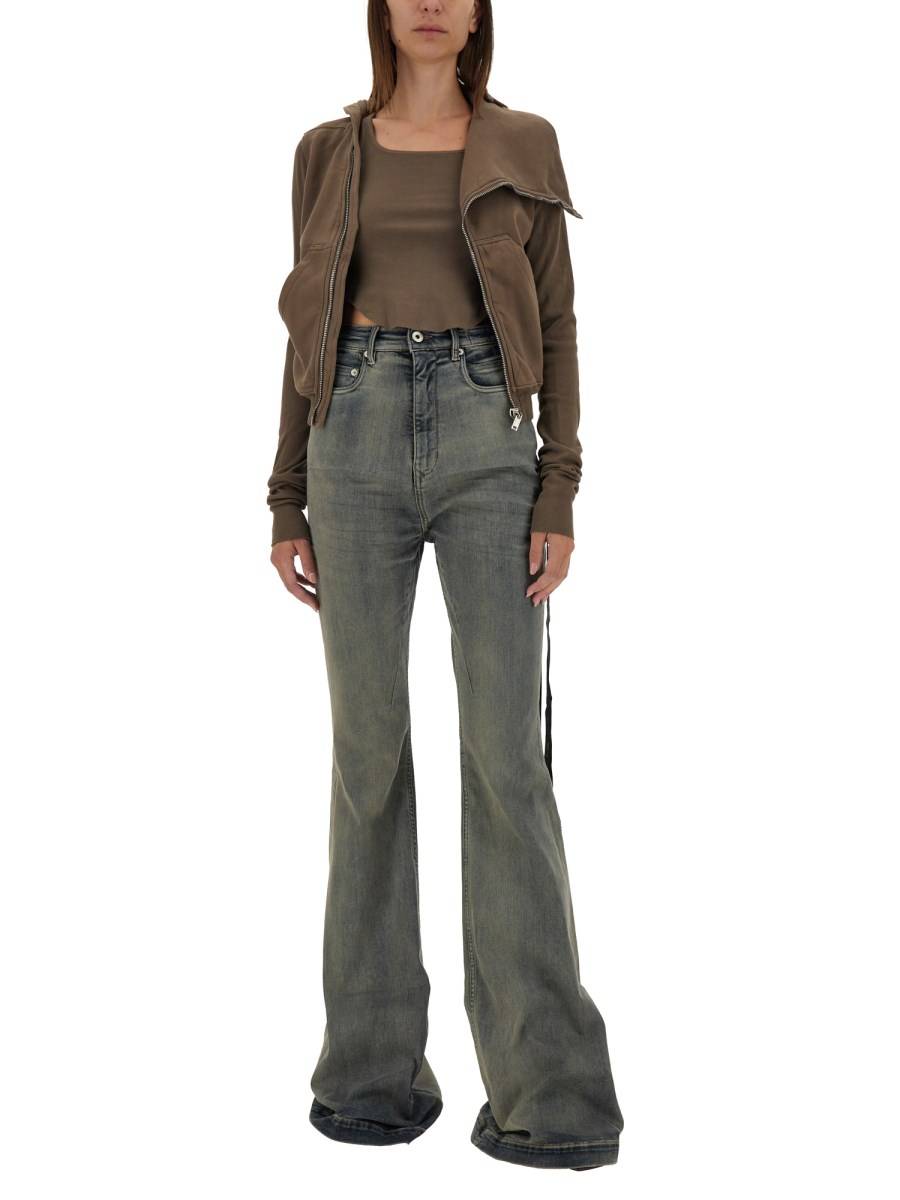 RICK OWENS DRKSHDW FELPA CON ZIP IN COTONE Hotsell