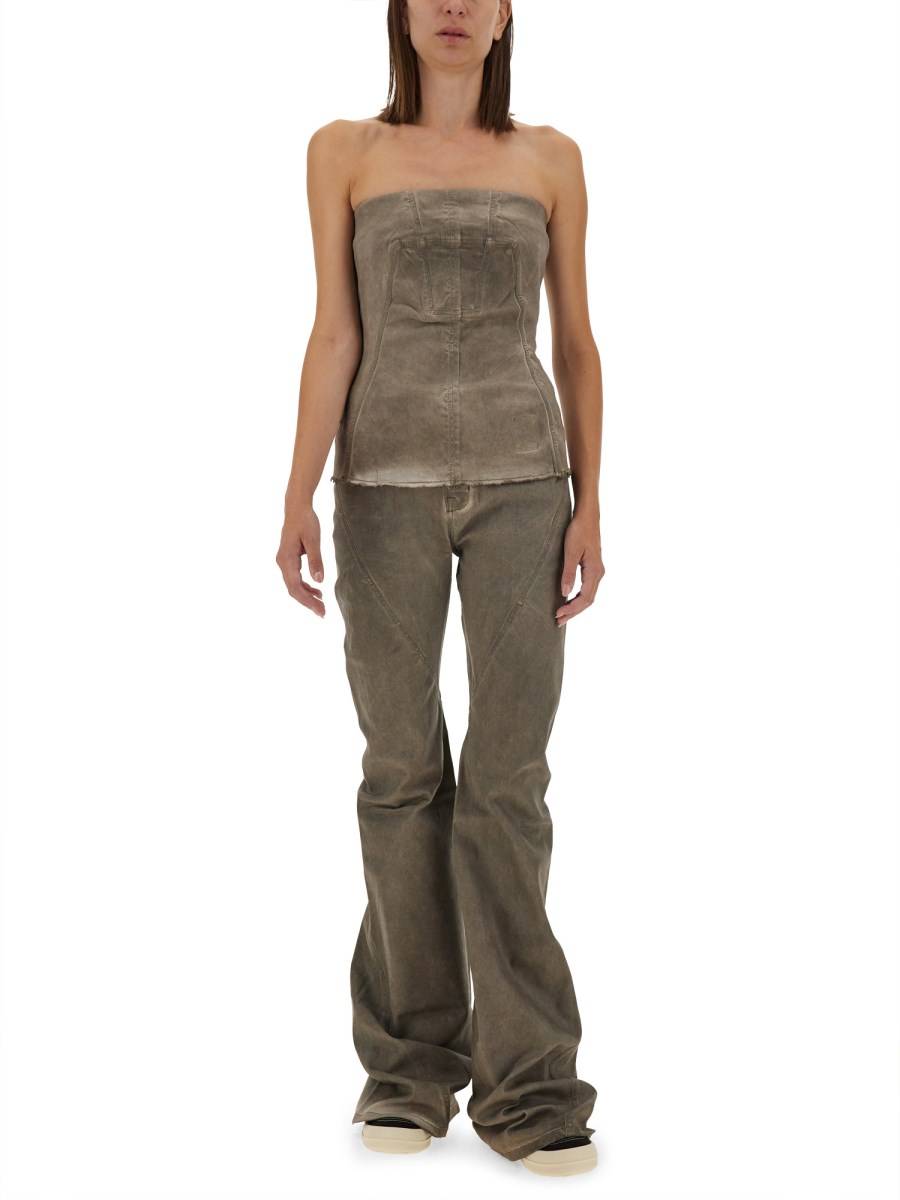 RICK OWENS DRKSHDW PANTALONE IN DENIM Black Friday Prezzi