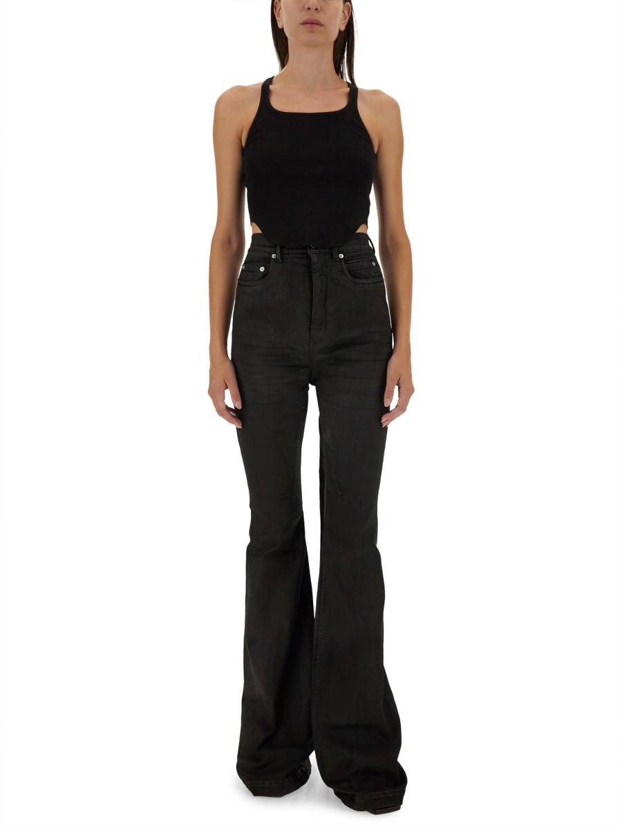 RICK OWENS DRKSHDW PANTALONE IN DENIM Saldi Di Fabbrica