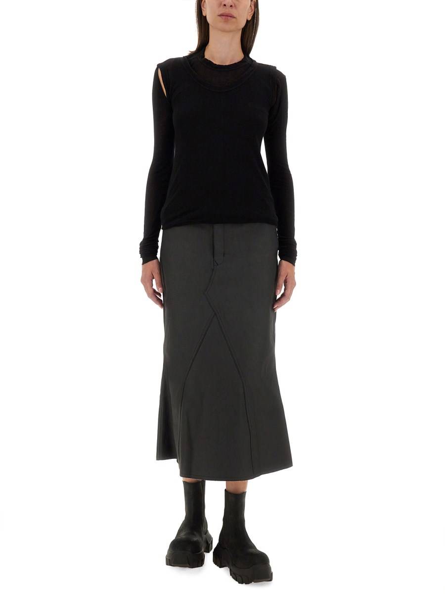 RICK OWENS T-SHIRT IN SETA E VISCOSA Negozio
