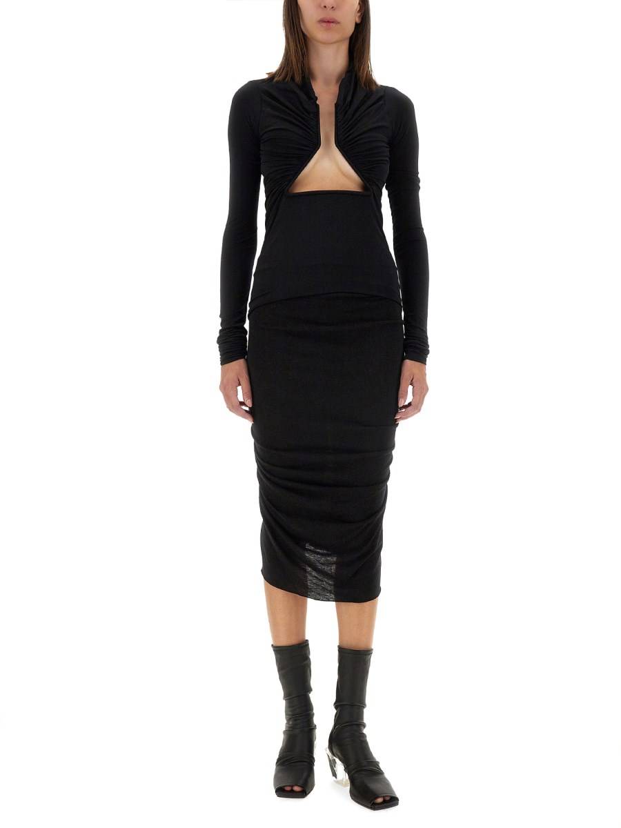 RICK OWENS T-SHIRT PRONG IN NYLON In Linea
