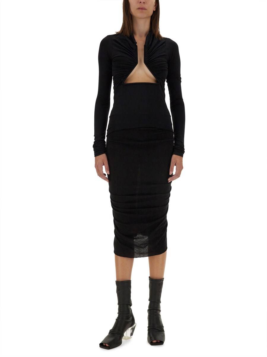 RICK OWENS GONNA CON DRAPPEGGIO Qualità
