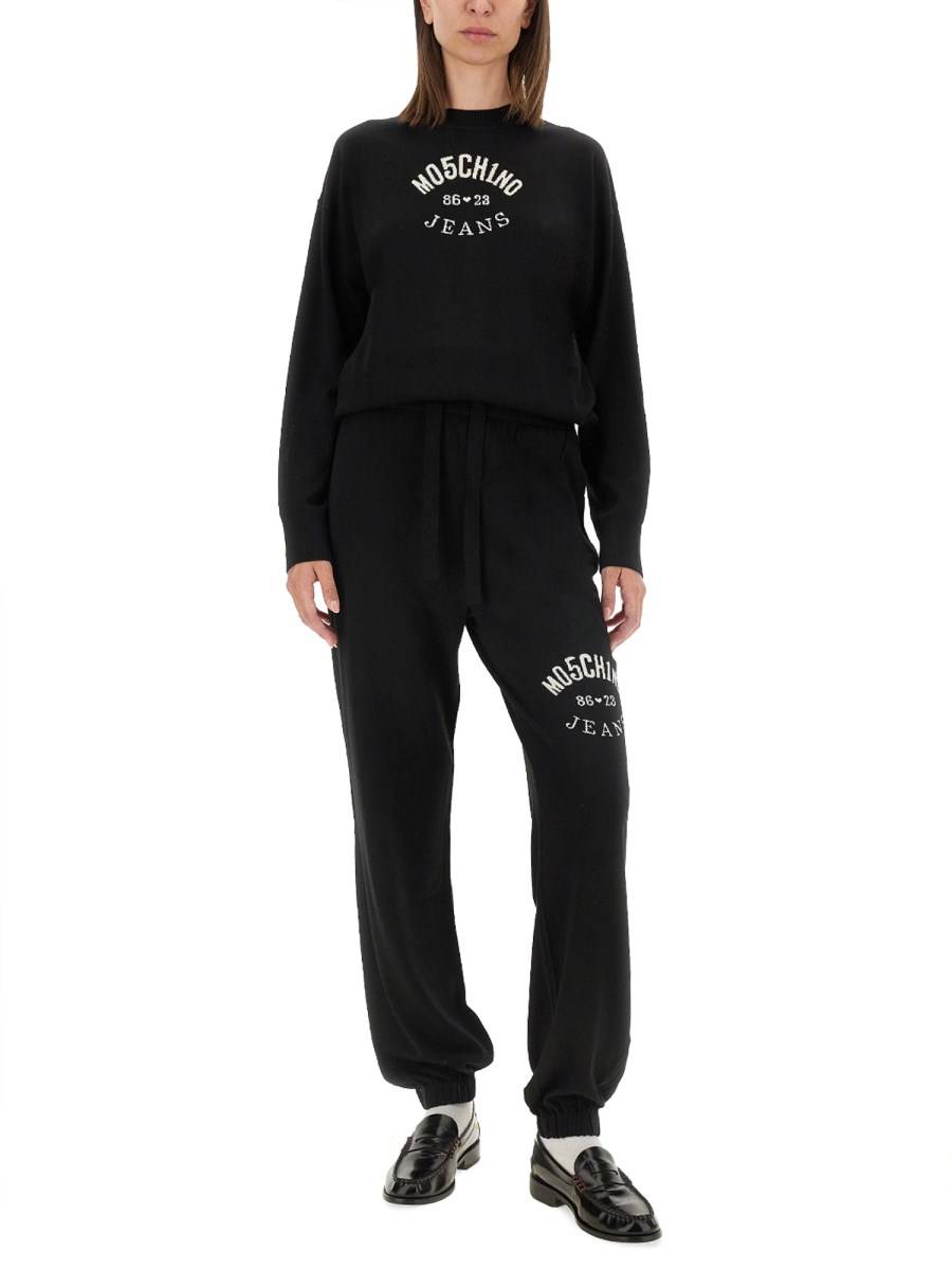 MOSCHINO JEANS MAGLIA IN LANA CON LOGO Promozione Limitata