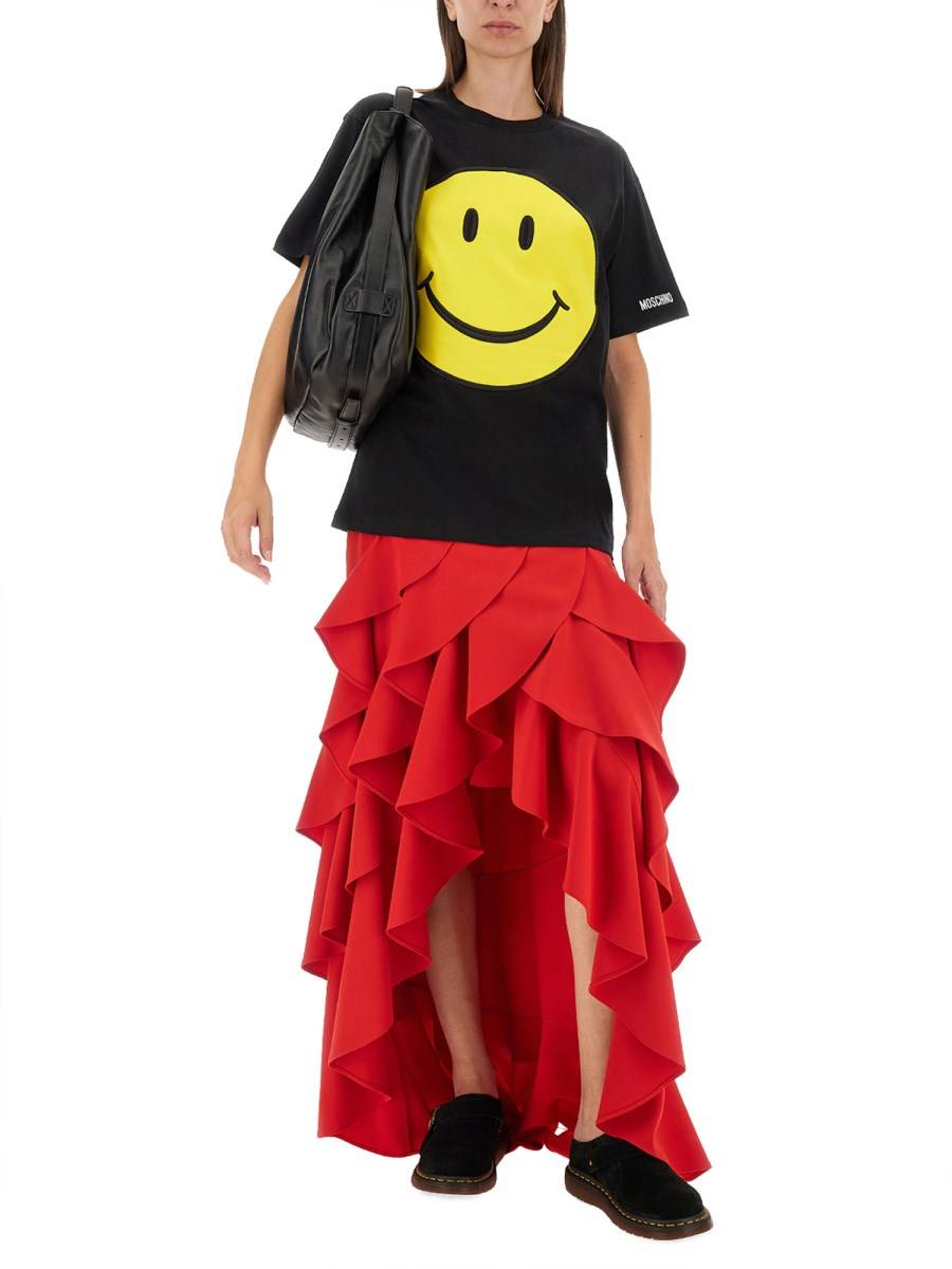MOSCHINO T-SHIRT IN JERSEY ORGANICO SMILEY® Prezzo Ridotto